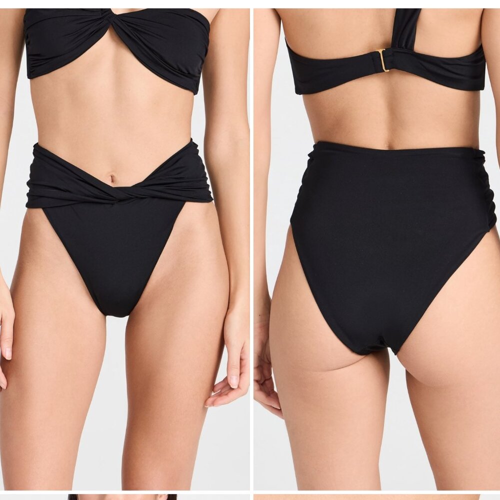 Agua Bendita Lily Bikini Bottom Black Large L